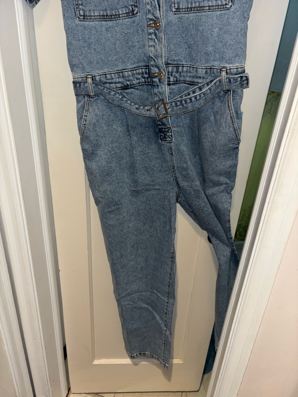 Steve Madden Light Wash Denim Jumpsuit - Picture 4 of 6